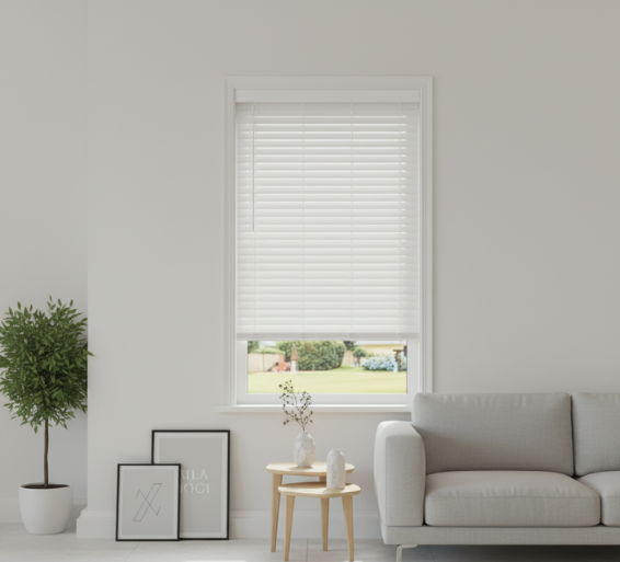 Indoor Vinyl Mini Blinds | Cordless Design with L-Shaped Slats | Enhanced Privacy for Home Decor