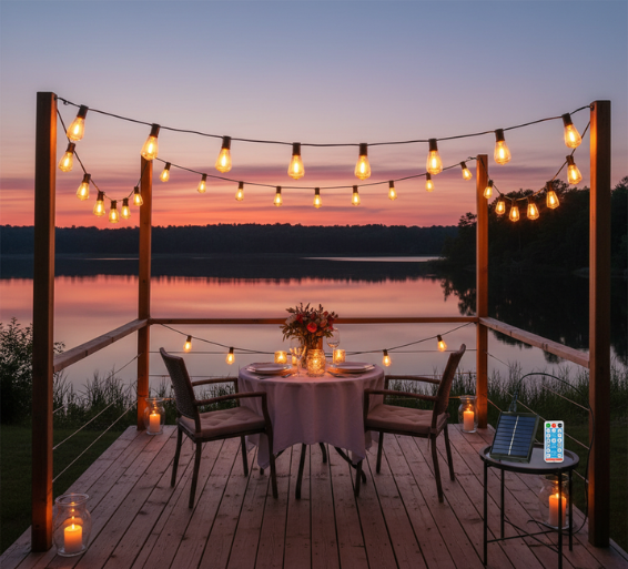 Outdoor String Lights | LED Festoon Lights with Shatterproof Design | Eco-Friendly Lighting for Year-Round Ambiance