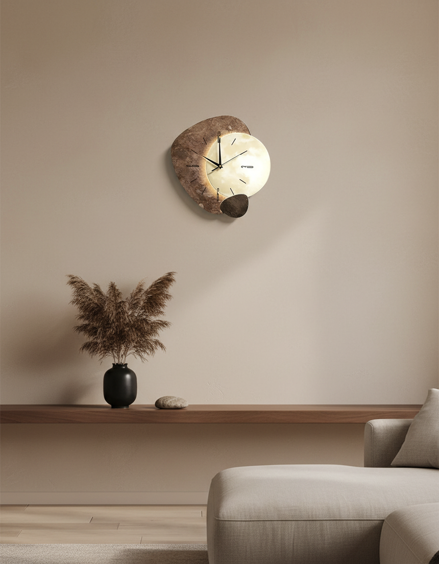 Elegant Wooden Wall Clock | Modern Design with Silent Mechanism | Stylish Wall Clock Decor for Tranquil Living Spaces