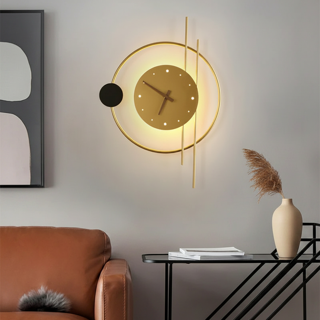 LumiClock | Modern Wall Clock Decor with Energy-Efficient LED Lighting | Stylish Design for Any Room