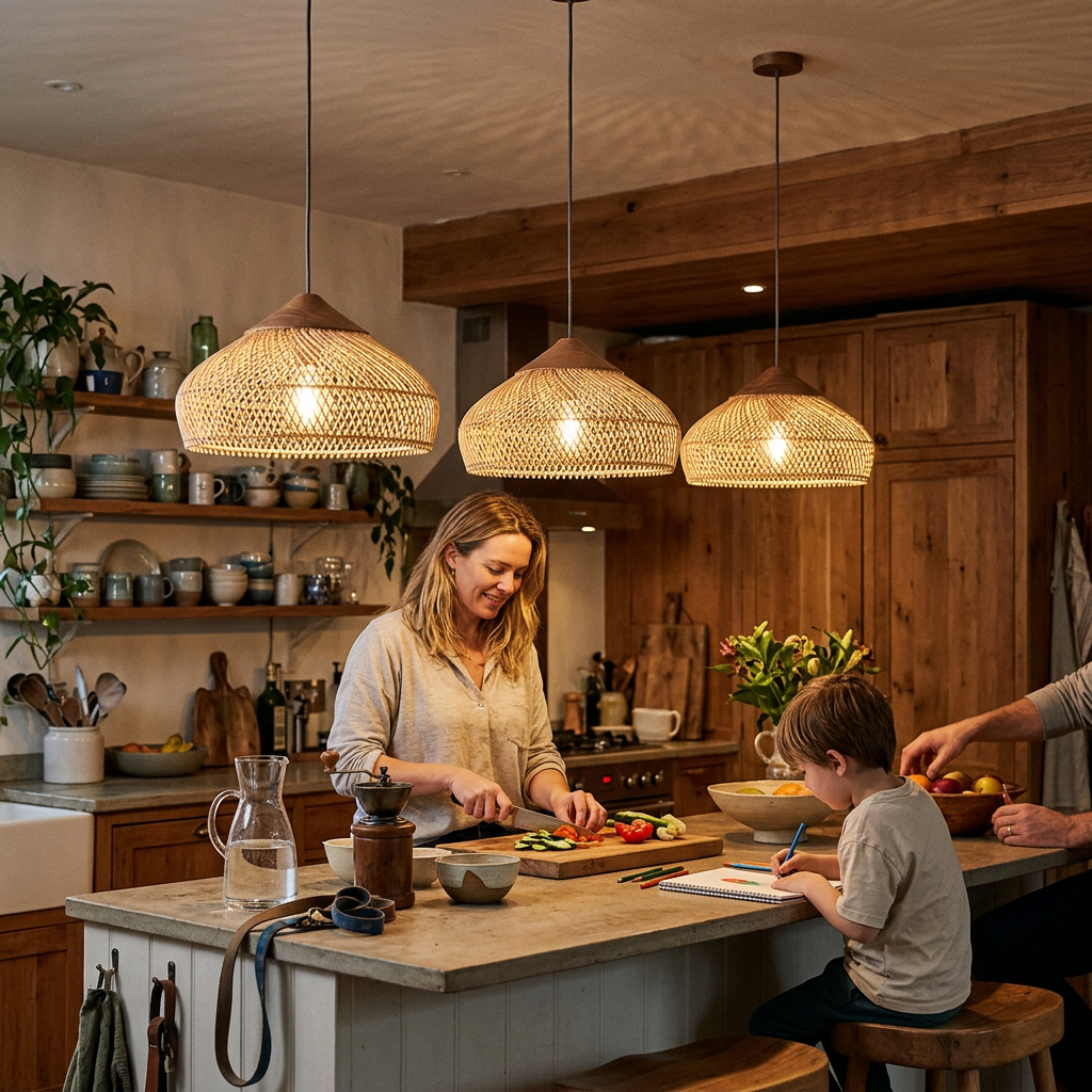 Artisan Rattan Pendant Light