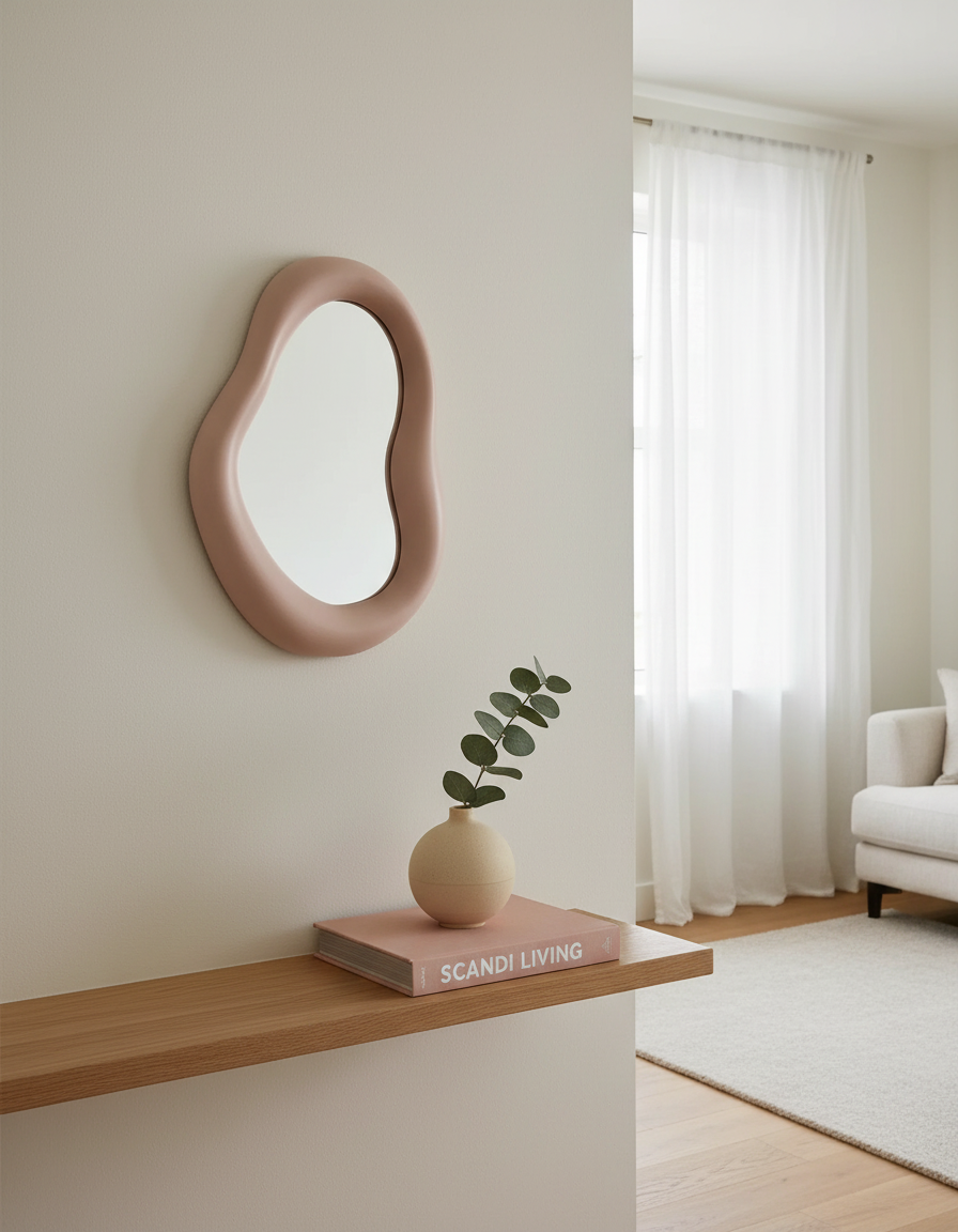 Warped Mirror with Distorted Design | Unique Art Piece for Creative Interiors