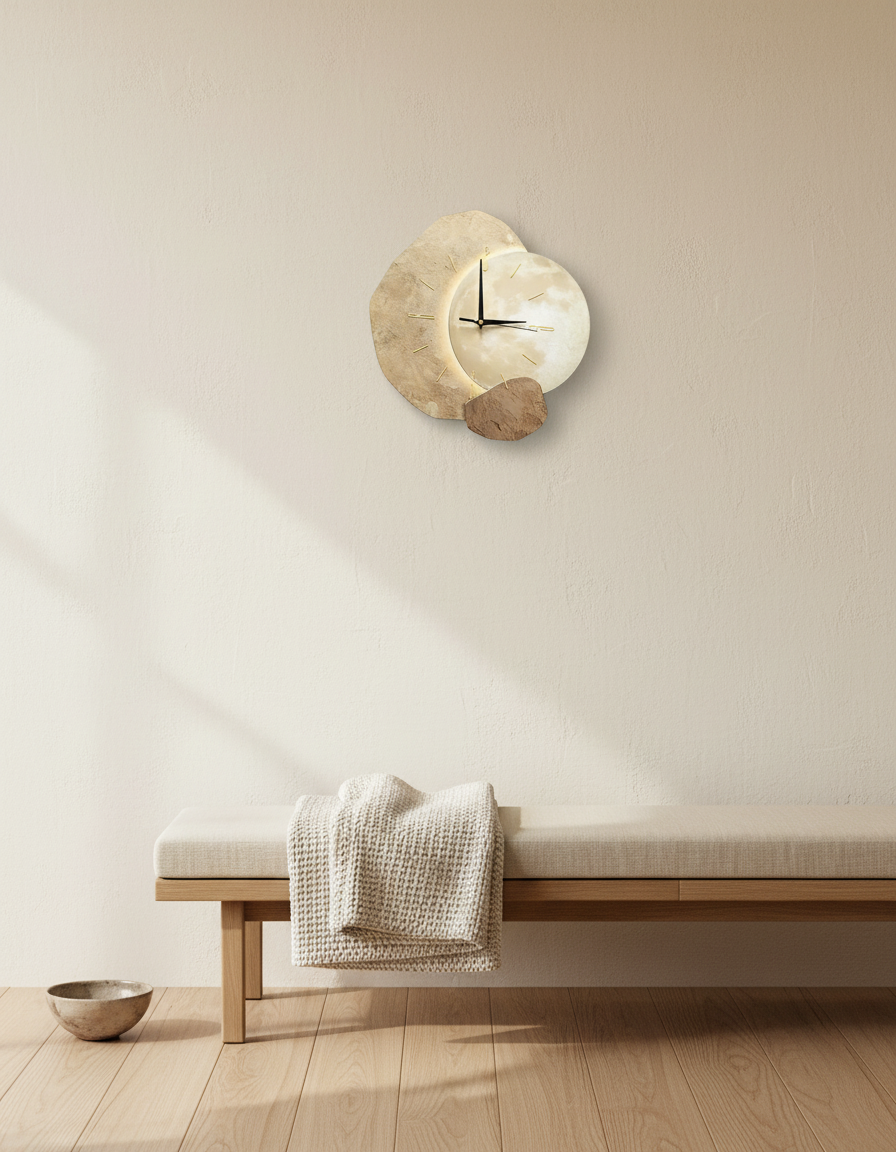Elegant Wooden Wall Clock | Modern Design with Silent Mechanism | Stylish Wall Clock Decor for Tranquil Living Spaces