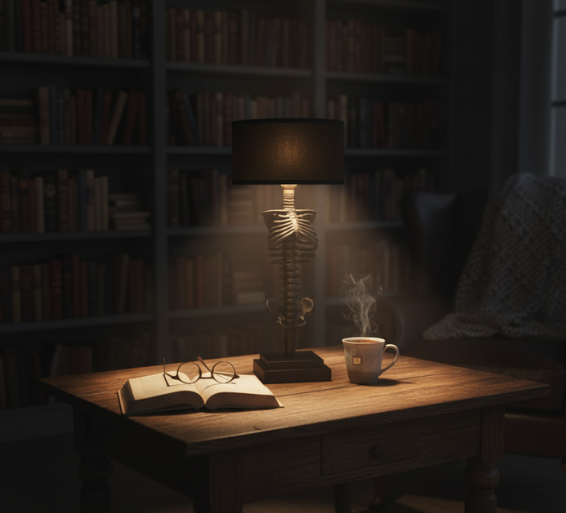 Unique Artistic Skeleton Table Lamp for Decorative Lighting