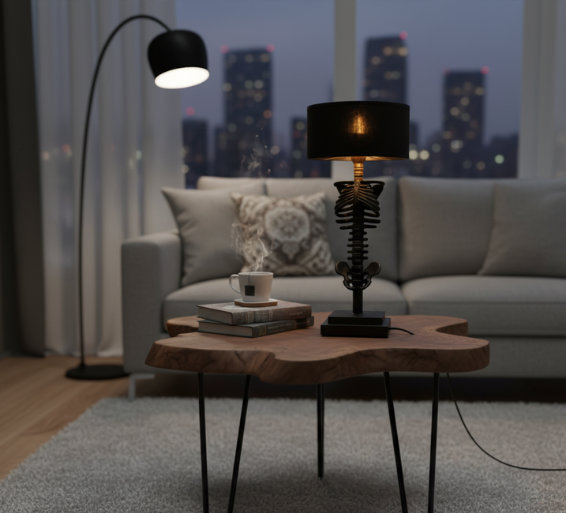 Unique Artistic Skeleton Table Lamp for Decorative Lighting