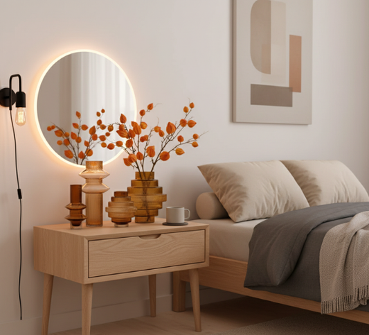 Elegant Amber Glass Vase | Contemporary Decorative Piece with Geometric Design | Perfect Accent for Stylish Living Spaces