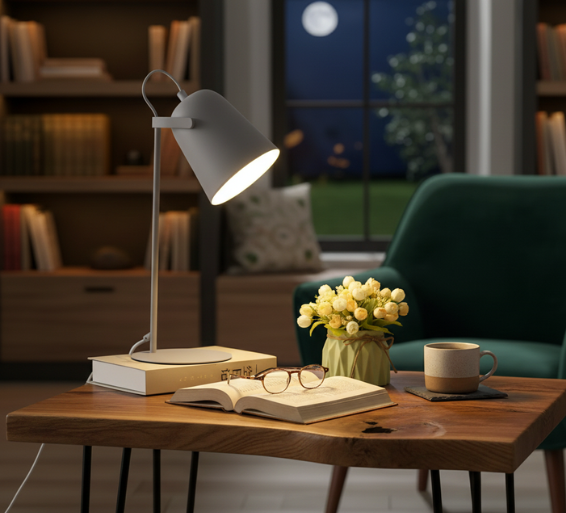 CandyTwist | Charming Adjustable Table Lamp for Bedside Reading