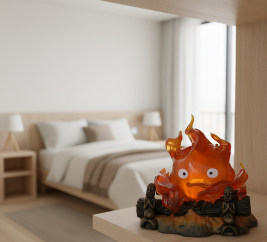 Cartoon Flame | Decorative Figure with Glow-in-the-Dark Feature | Whimsical Collectible for Indoor Display