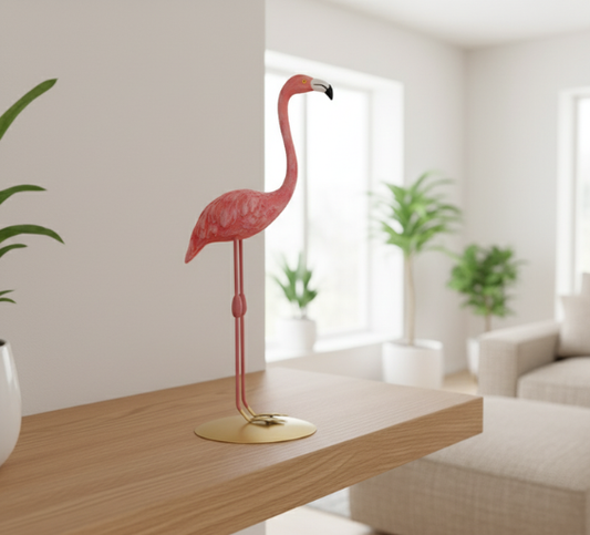 Elegant Resin Flamingo Decorative Figure | Modern Design for Positive Energy in Home Decor