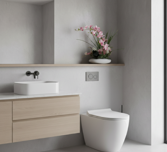 OrchidElegance | Artificial Orchid Arrangement with Modern Vase | Lifelike Floral Decor for Effortless Elegance