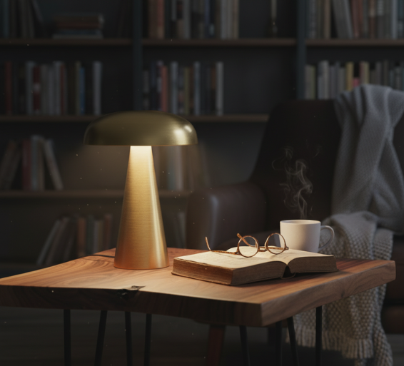 Mushroom Glow | Stylish Cordless Rechargeable Table Lamp for Indoor Use