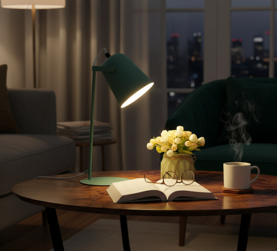 CandyTwist | Charming Adjustable Table Lamp for Bedside Reading
