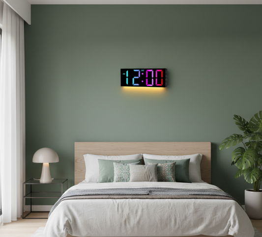 LED Digital Wall Clock | Large 16-Inch High-Contrast Display with Remote Control | Date & Temperature for Effortless Timekeeping
