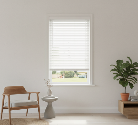 Indoor Vinyl Mini Blinds | Cordless Design with L-Shaped Slats | Enhanced Privacy for Home Decor
