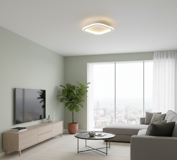 Modern Minimalist Flush Mount Ceiling Light with Remote & Dimming | Elegant Illumination for Hallways and Balconies 1