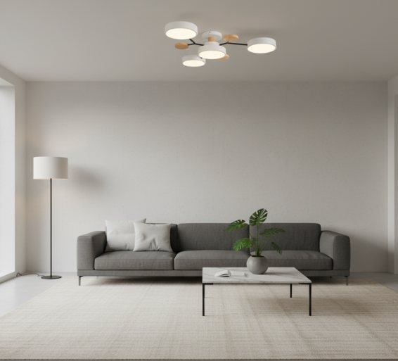 Modern Minimalist Flush Mount Ceiling Light with Variable Colors | Energy-Efficient LED Fixture for Stylish Living Spaces 1