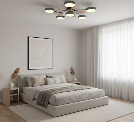 Modern Minimalist Flush Mount Ceiling Light with Variable Colors | Energy-Efficient LED Fixture for Stylish Living Spaces 3