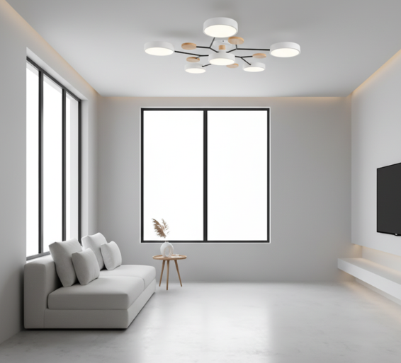Modern Minimalist Flush Mount Ceiling Light with Variable Colors | Energy-Efficient LED Fixture for Stylish Living Spaces 5