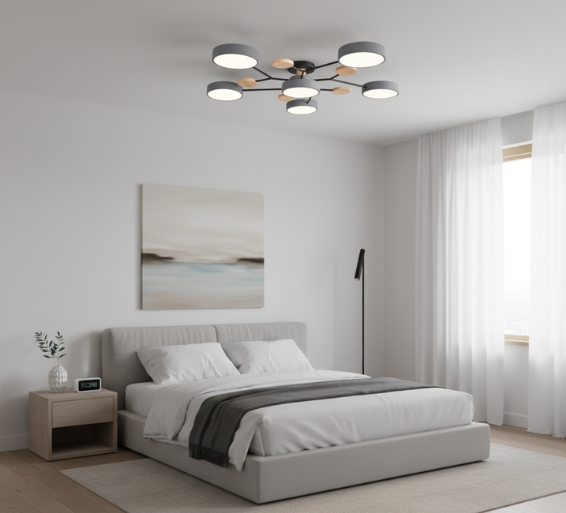 Modern Minimalist Flush Mount Ceiling Light with Variable Colors | Energy-Efficient LED Fixture for Stylish Living Spaces 6