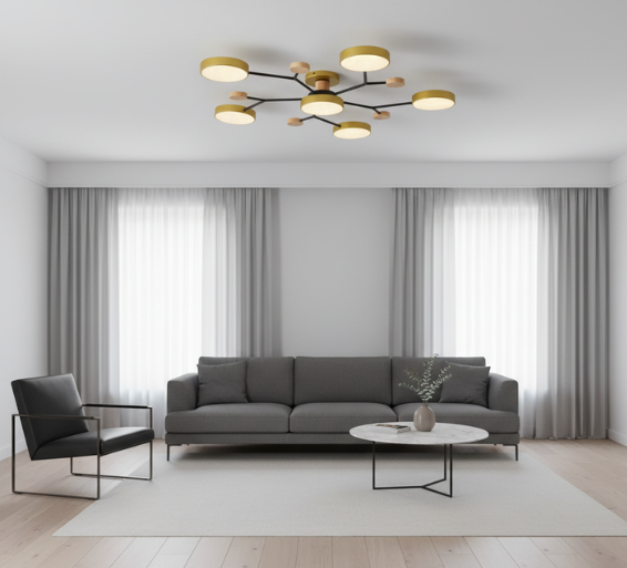 Modern Minimalist Flush Mount Ceiling Light with Variable Colors | Energy-Efficient LED Fixture for Stylish Living Spaces 7