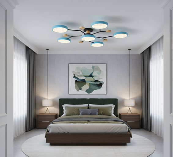 Modern Minimalist Flush Mount Ceiling Light with Variable Colors | Energy-Efficient LED Fixture for Stylish Living Spaces 8