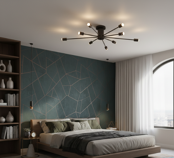 Nordic Creative | Flush Mount Ceiling Light with Sleek Glass Shade | Perfect Illumination for Kids' Rooms 1