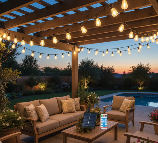 Outdoor String Lights | LED Festoon Lights with Shatterproof Design | Eco-Friendly Lighting for Year-Round Ambiance