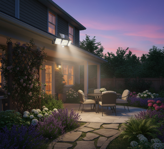 Solar Wall Lights Outdoor | 3-Head Design with Remote Control | 3000LM Bright Illumination for Enhanced Security