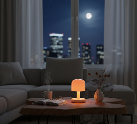 SunsetGlow | Elegant USB Rechargeable Small Table Lamp for Bedroom
