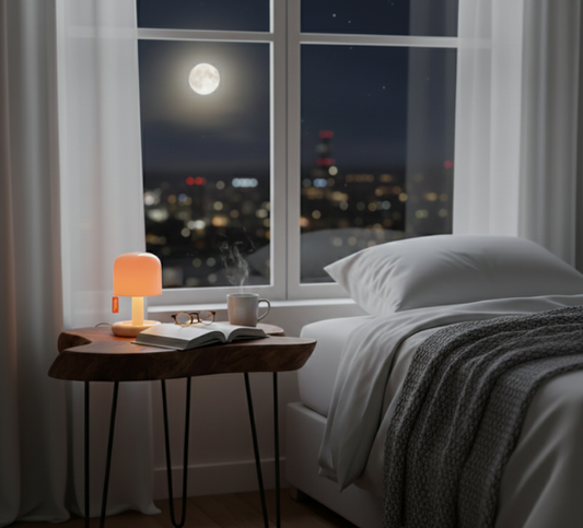 SunsetGlow | Elegant USB Rechargeable Small Table Lamp for Bedroom