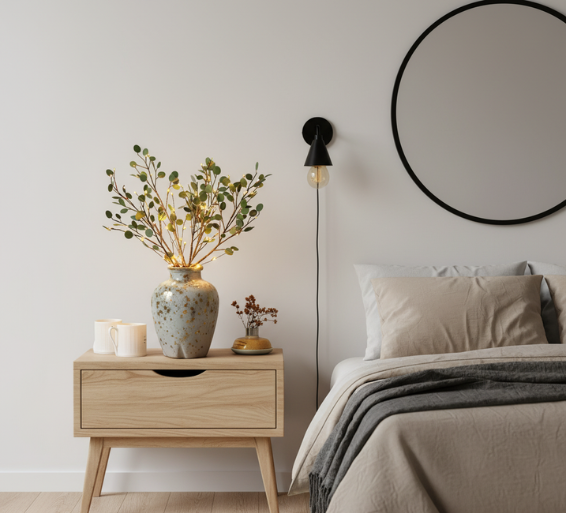Olive Branch LED Fairy Lights | 120 Warm White Twinkle Lights with Adjustable 70cm Design for Enchanting Home Decor