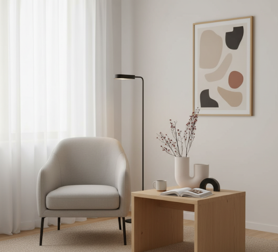 Elegant Collection | Large White Ceramic Vase with Nordic Design | Stylish Home Decor for Any Space