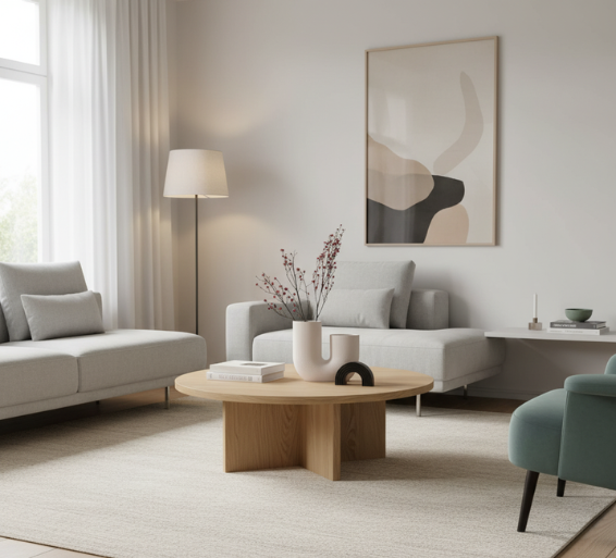 Elegant Collection | Large White Ceramic Vase with Nordic Design | Stylish Home Decor for Any Space