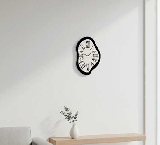 Surrealist Large Wall Clock with Silent Movement | Unique Wall Clock Decor for Home and Office