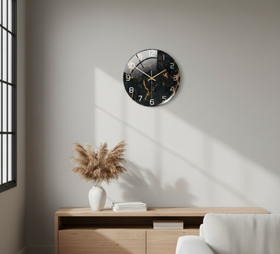 LuxClock | Modern Wall Clock Decor with Silent Movement | Elegant Design for Timeless Style