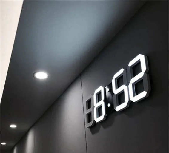 LumiSync | Modern Digital Wall Clock with Dimmable LED Lighting | Stylish Wall Clock Decor for Home and Office