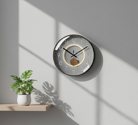 Nordic Elegance | Modern Wall Clock with Minimalist Design | Stylish Decor for Timeless Elegance