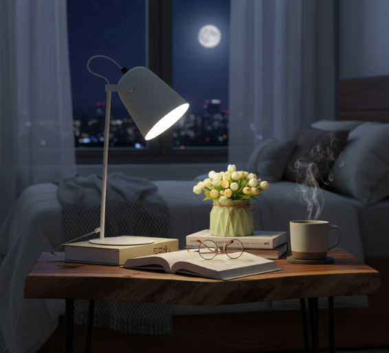 CandyTwist | Charming Adjustable Table Lamp for Bedside Reading