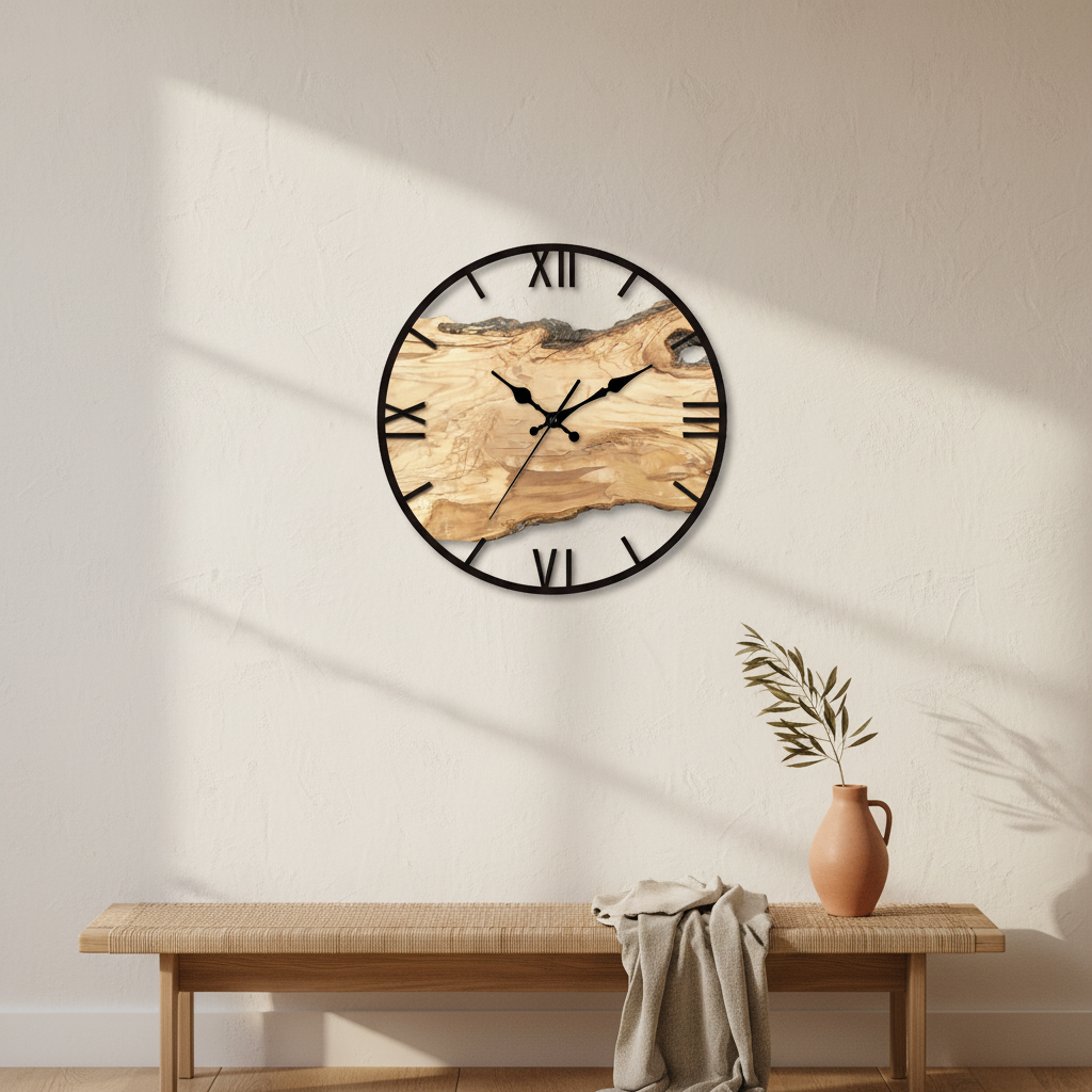 Modern Wall Clock Decor | Large 30cm Minimalist Design with Quartz Mechanism for Stylish Timekeeping
