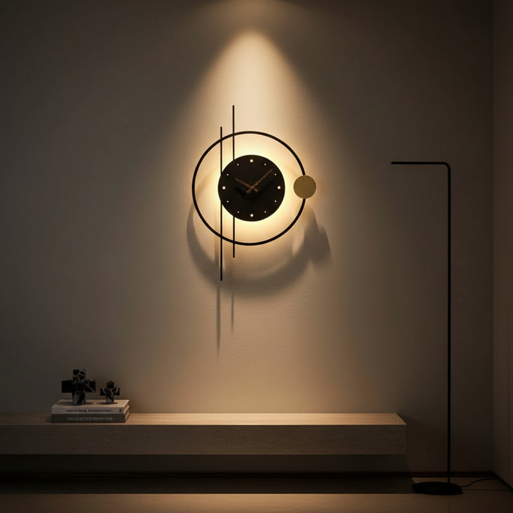 LumiClock | Modern Wall Clock Decor with Energy-Efficient LED Lighting | Stylish Design for Any Room