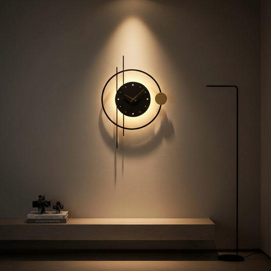 LumiClock | Modern Wall Clock Decor with Energy-Efficient LED Lighting | Stylish Design for Any Room