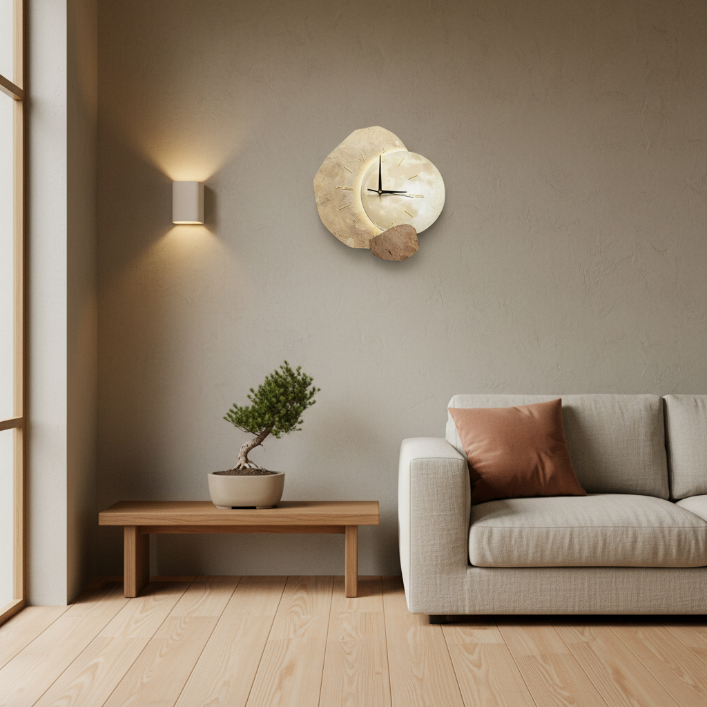 Elegant Wooden Wall Clock | Modern Design with Silent Mechanism | Stylish Wall Clock Decor for Tranquil Living Spaces