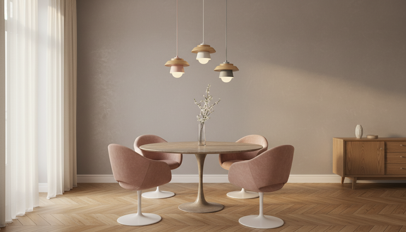 Nordic Nature | Black Pendant Light with Adjustable Height | Modern Design for Cozy Interiors