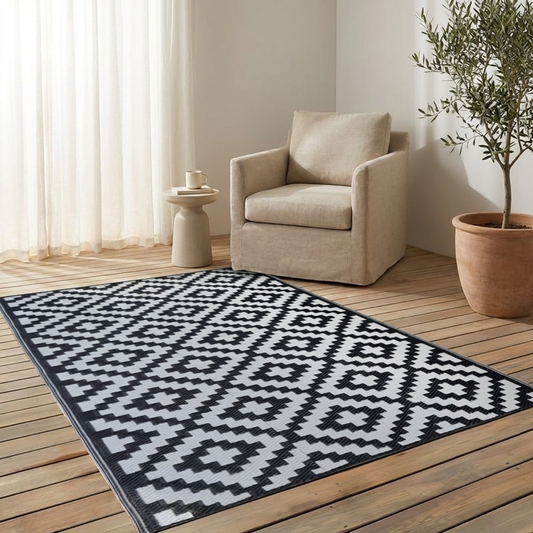 Reversible Outdoor Rug Geometric lifestyle
