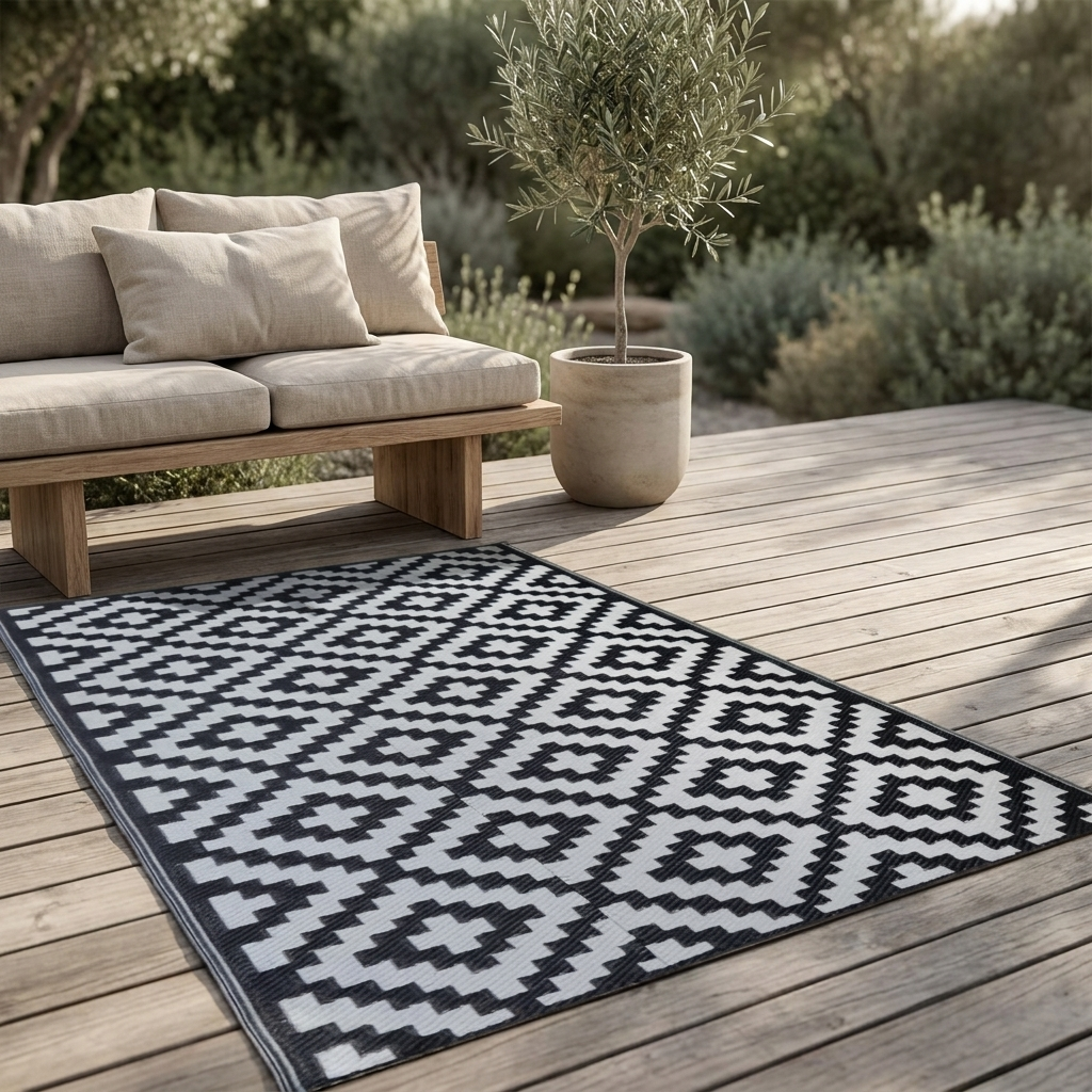 Reversible Outdoor Rug Geometric lifestyle