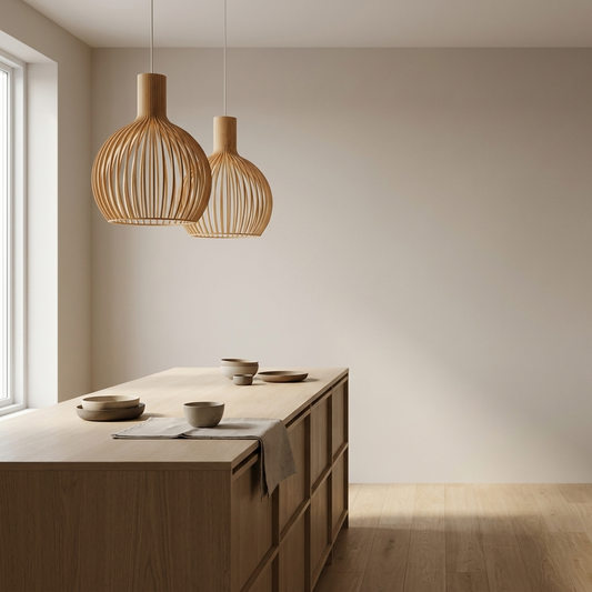 Artisan Wooden Pendant Light lifestyle