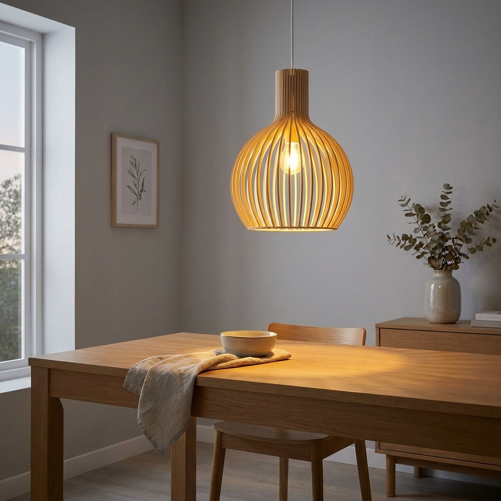 Artisan Wooden Pendant Light lifestyle