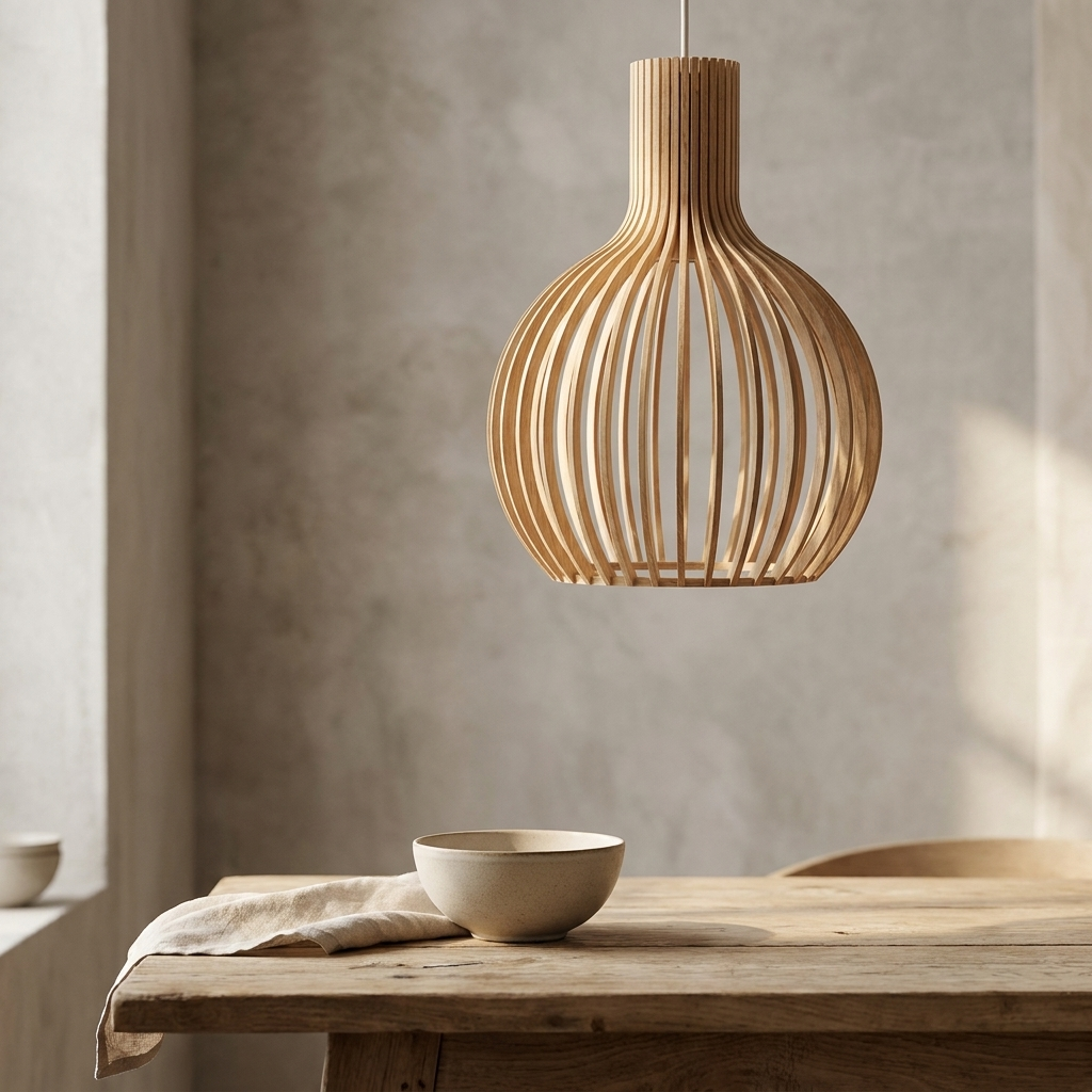 Artisan Wooden Pendant Light lifestyle