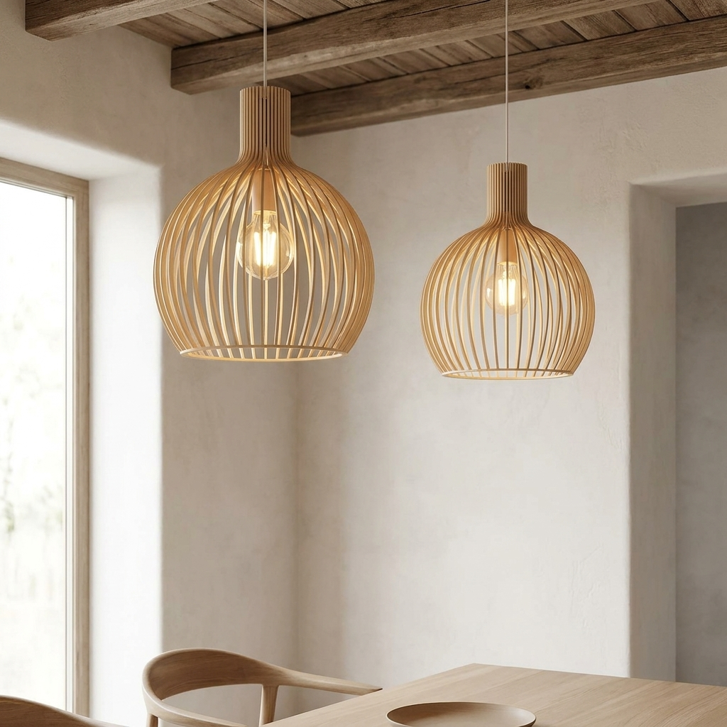 Artisan Wooden Pendant Light lifestyle