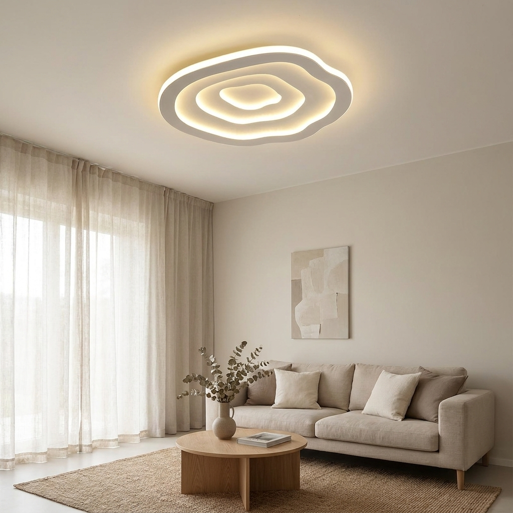Ripple Collection Flush Mount Ceiling Light - lifestyle 1